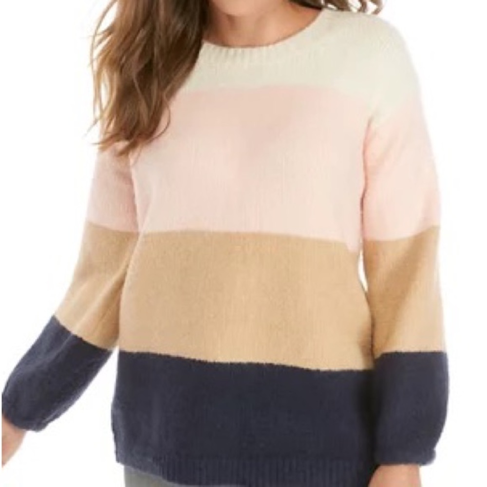 Women's Oversized Color Block Sweater | 2X - Picture 1 of 4